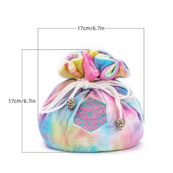 Multi-pocket d20 Dice Bag - Rainbow