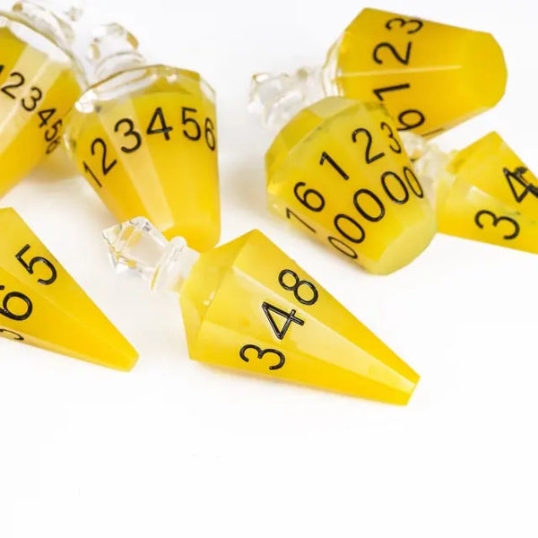 Yellow Potion Bottle Dice